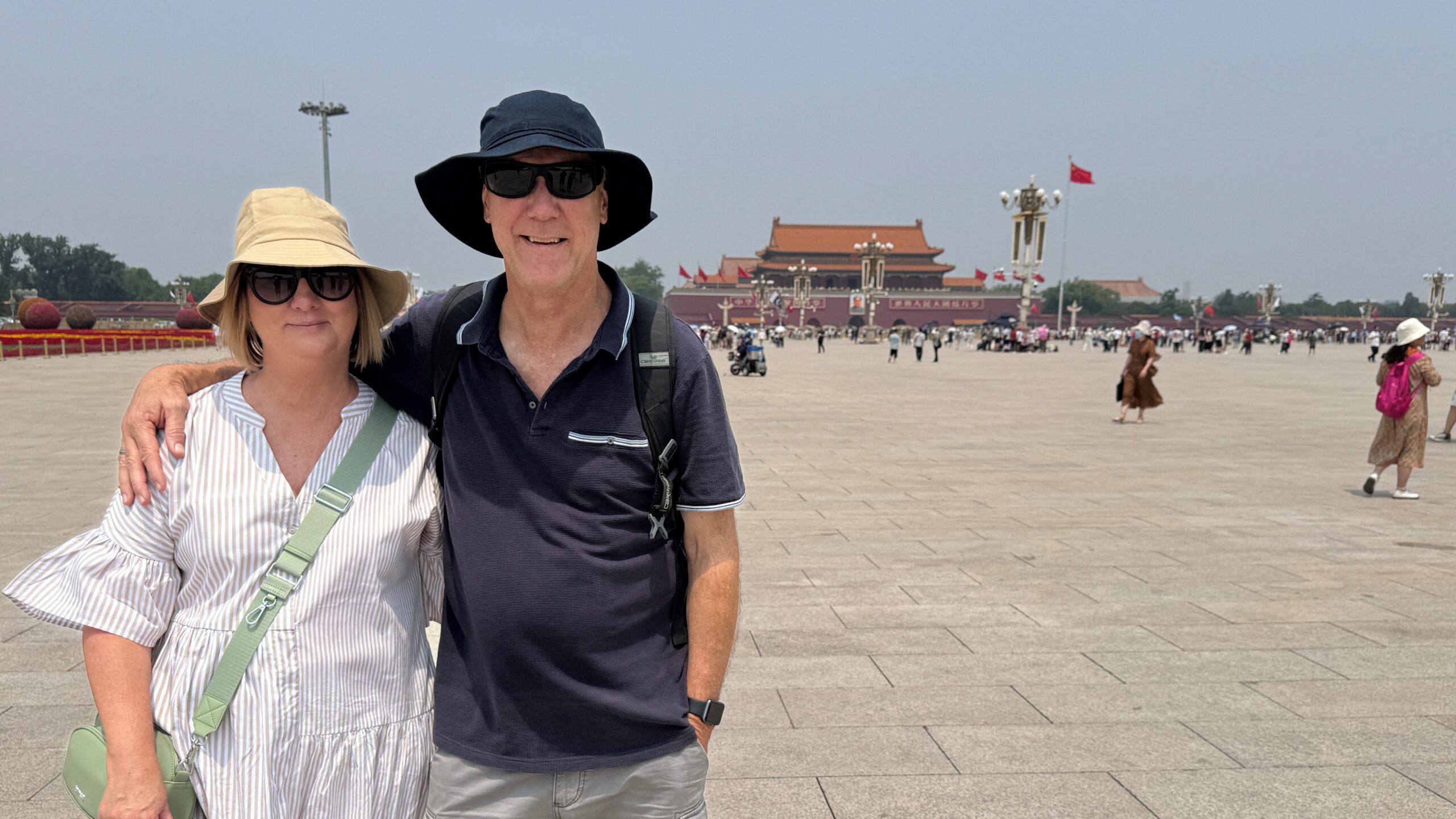 Andrew and his wife enjoying a holiday in China.