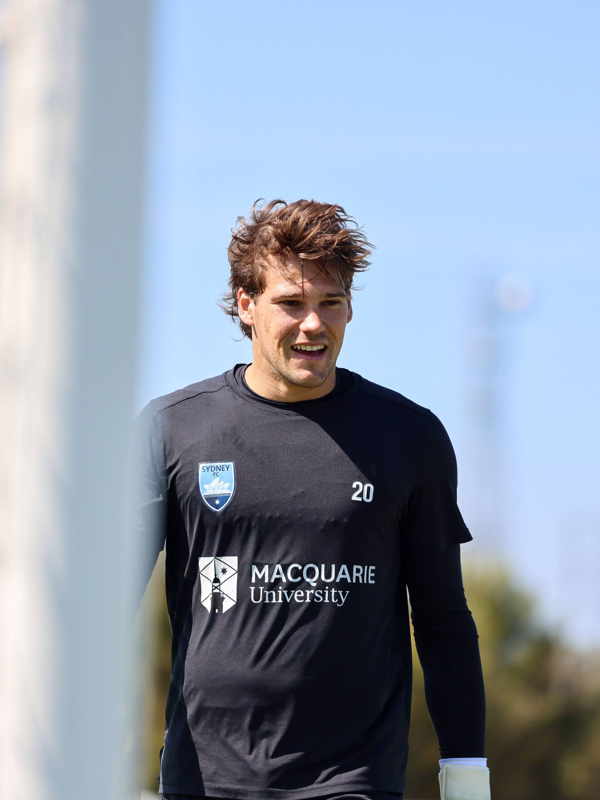 Harrison Devenish-Meares at a Sydney FC training session. Harrison is the goal keeper for Sydney FC.